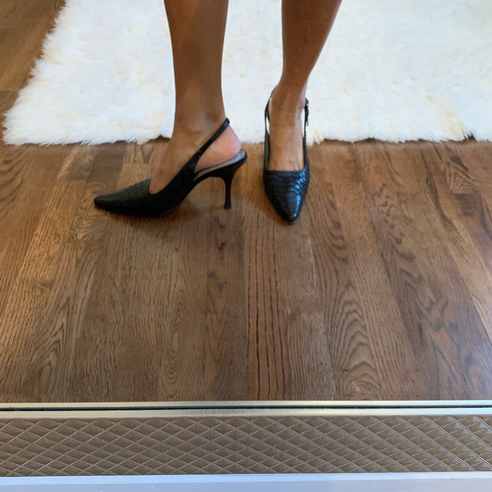 Vera cuoio Italian snake skin heels